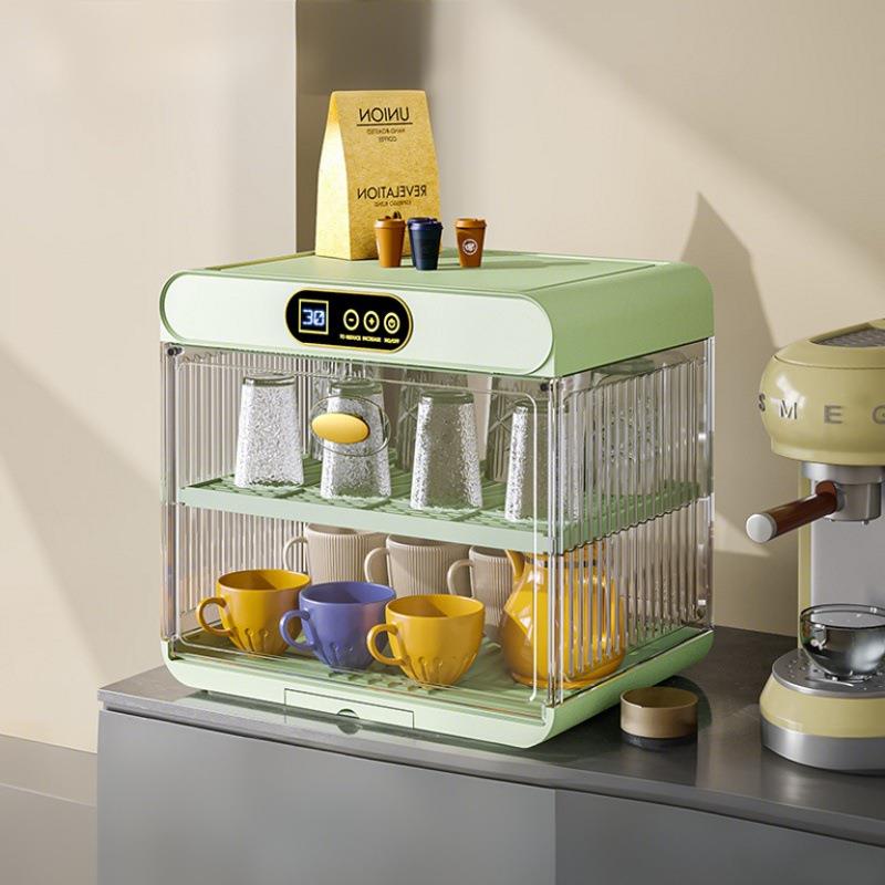 严选家用客厅桌面带盖杯架马克杯储物架杀菌防尘置物架沥水茶具架