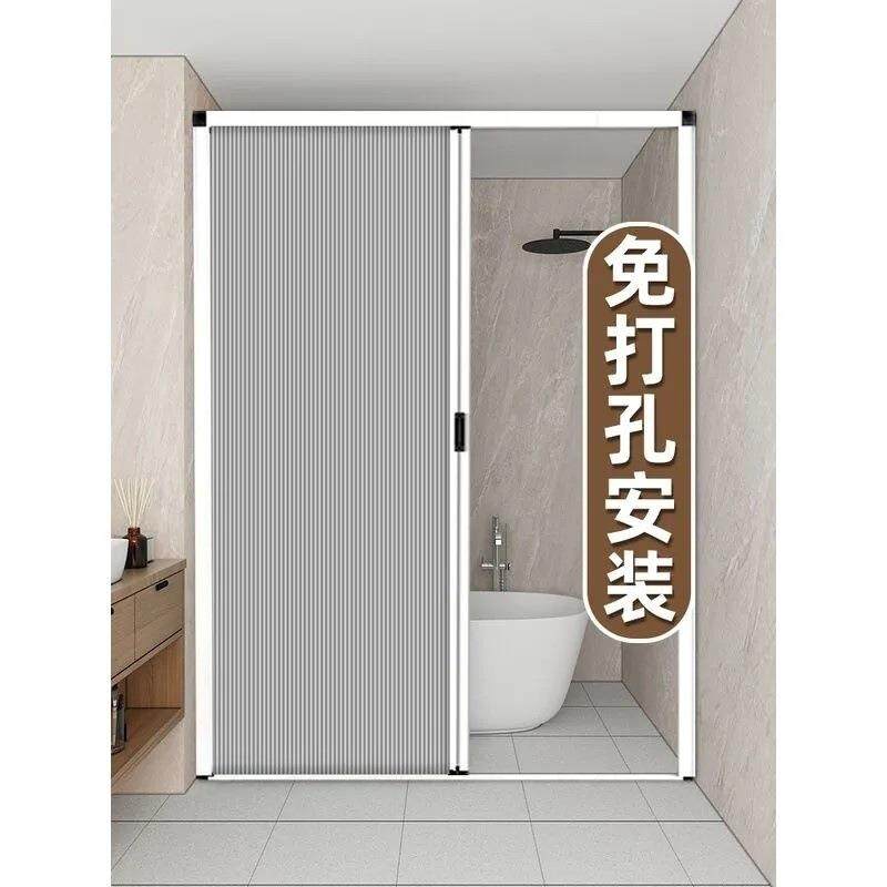 蜂巢帘折叠隔断移门浴室卧室内卫生间厨房客厅阳台衣柜隐形推拉门