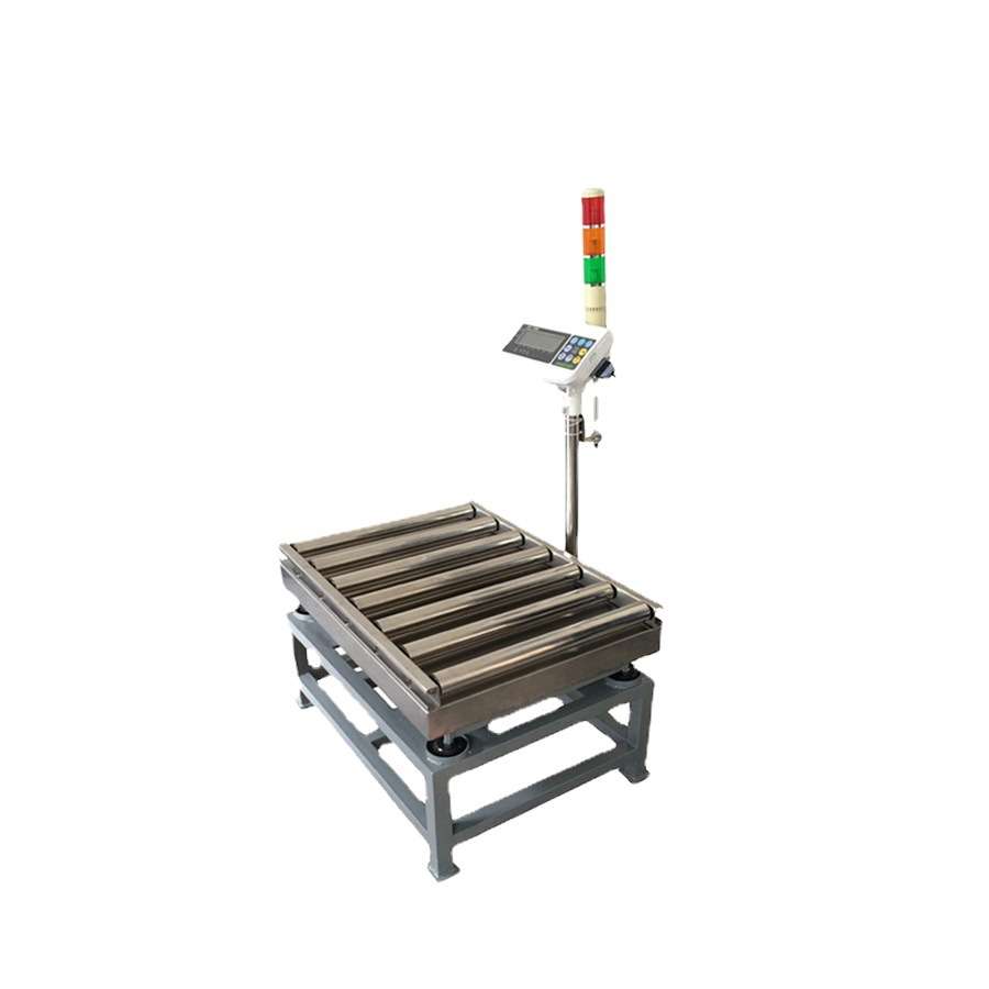 磅单打印款电子滚筒秤 热敏不干胶标签小票打印无动力输送滚筒秤