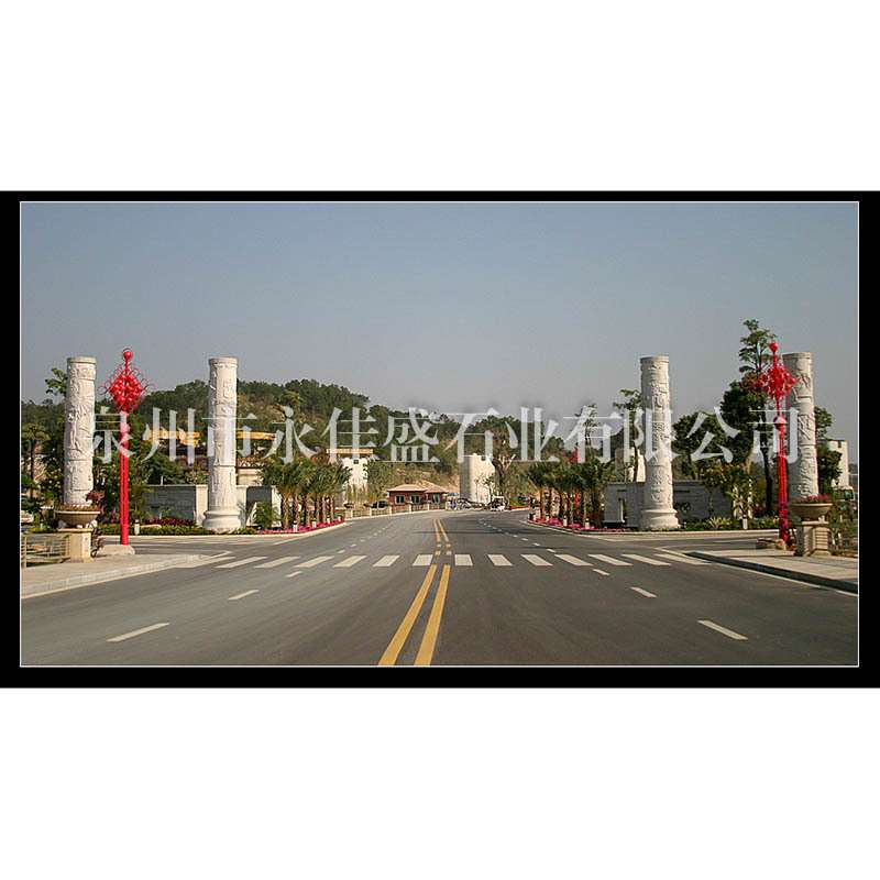 大型石雕文化柱华表柱图腾柱12生肖文化柱园林广场华表雕刻盘龙柱