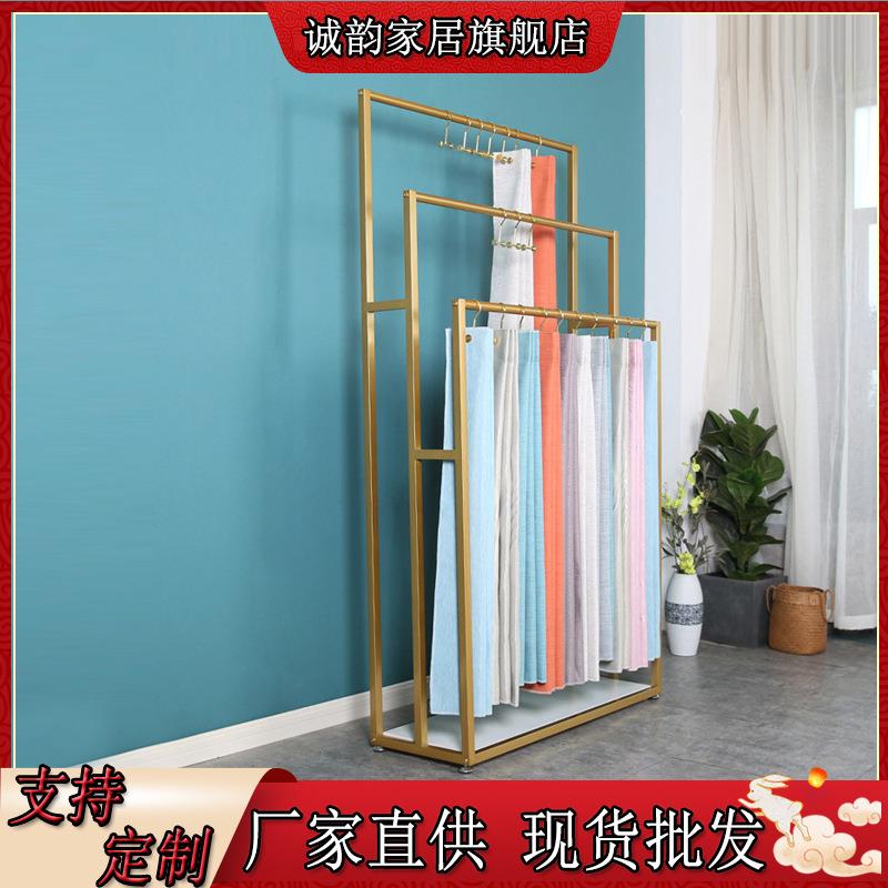 金色欧式铁艺展示架童装挂衣架女装店落地衣帽架室内挂衣杆服装架