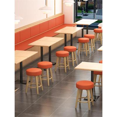 圆凳方凳商用快餐面馆麻辣烫板凳汉堡店奶茶早快餐厅饭店桌椅组合