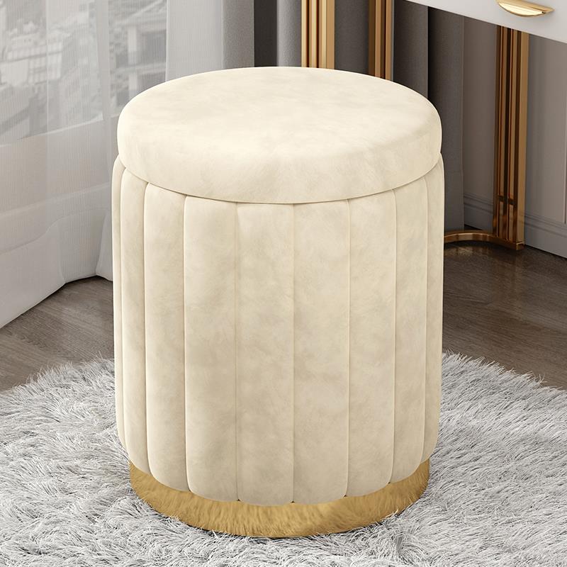 化妆椅家用化妆圆凳子女生卧室轻奢梳妆台椅子网红美甲椅现代锦标