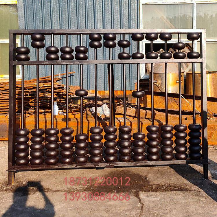 大型纯铜算盘摆件纯铜雕刻风水如意算子玻璃钢算盘景观雕塑