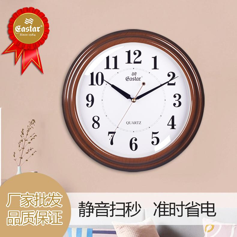 创意挂钟客厅卧室新款大气塑胶钟表静音家用现代简约时钟圆形