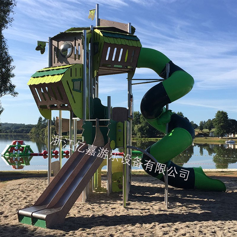 定制秋千PE板滑梯攀爬组合滑梯室内户外儿童游乐设备不锈钢滑梯