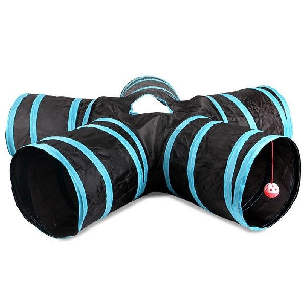 HOT 2345 Holes 15 Colors Foldable Pet Cat Tunnel Indoor