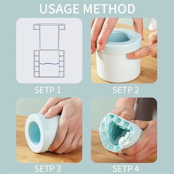 Silicone Ice Cubes Mould Durable Cocktail Ice Bucket Cup