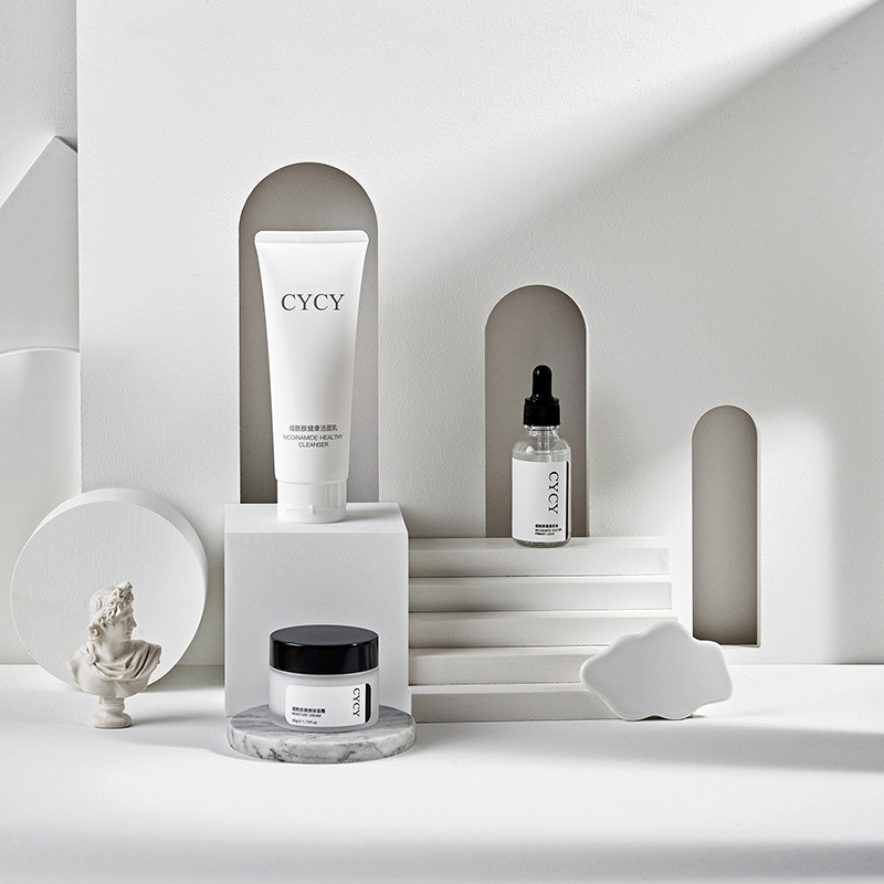 摄影几何体圆柱体白色泡沫化妆品静物装饰品拍照道具创意场景摆件