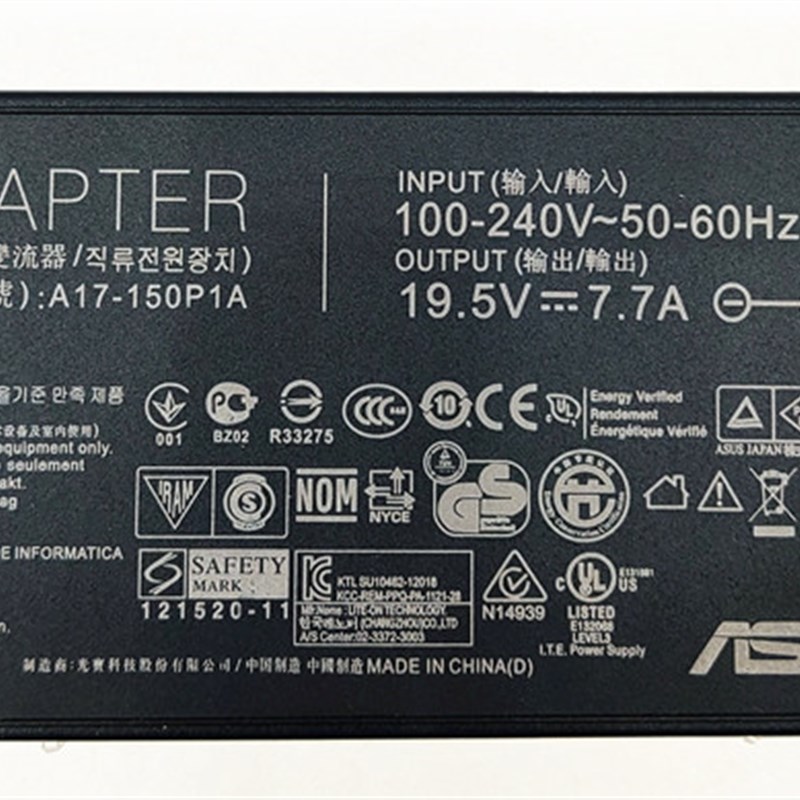 ASUS华硕 G73GX FX80G电源配接器ADP-150NB 19.5V7.7A 150W充电器