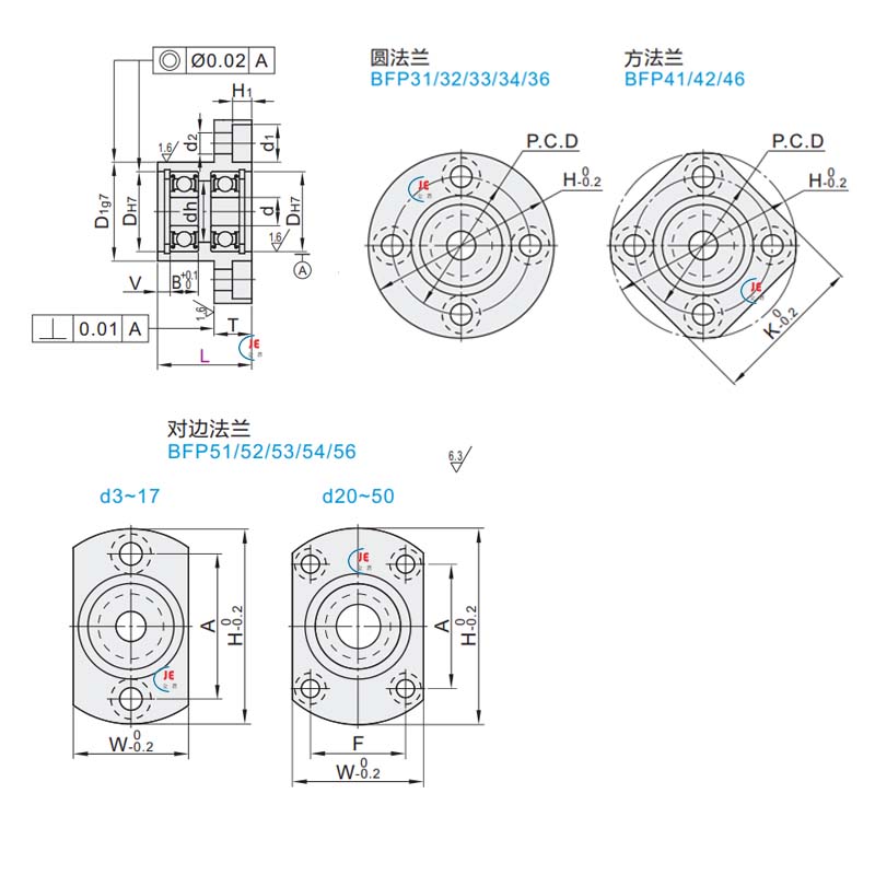 BFF51-6000ZZ带座轴承座BFR01-6906ZZ 6206ZZ  6800ZZ-L35L45L50
