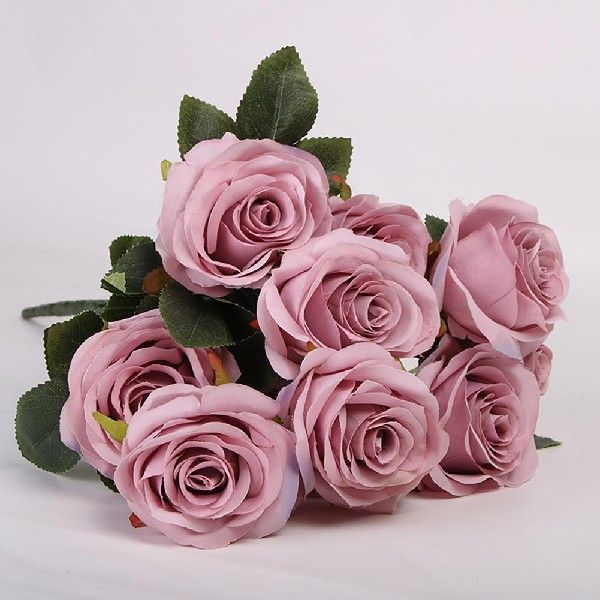Eye-catching 20 Styles 10 Heads Artificial Rose Flower for
