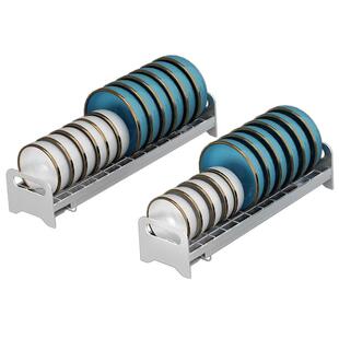 厨房抽屉碗架内置物架拉篮橱柜碗碟收纳架抽拉式放柜子里的沥水架