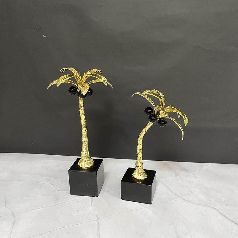 轻奢摆件客厅酒柜餐边柜摆设现代简约家居装饰创意乔迁礼品椰子树