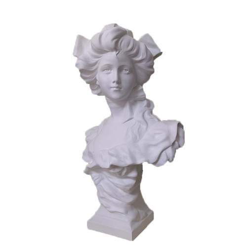 50cm高树脂西洋少女胸像美术雕像欧式风格酒店玄关客厅书桌面摆件
