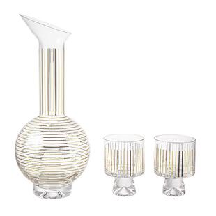 一壶两杯酒具套装金边银边组合装酒柜餐桌软装摆件居家摆件