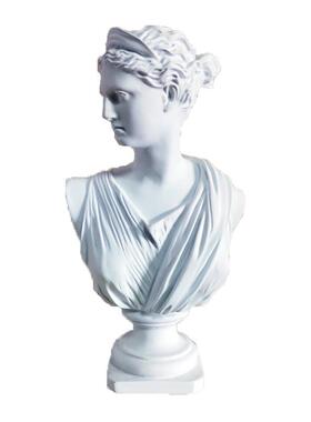 30cm高树脂月亮女神胸像美术雕像欧式风格酒店玄关客厅桌面小摆件