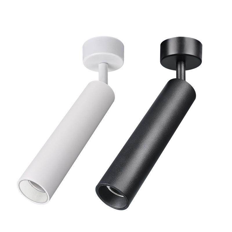 射灯明装吸顶式免开孔背景墙走廊照画7W高显指长筒轨道灯,家装灯饰光源,轨道灯,淘宝优惠券,粉丝福利购,淘宝优惠卷