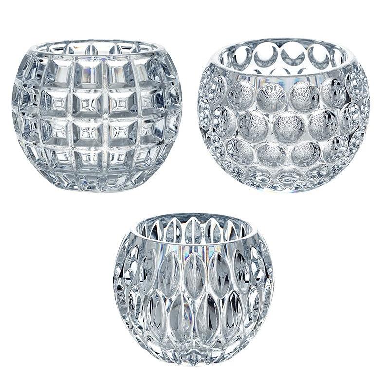 PC透明圆球蜡烛台工艺水品肉物摆件水培多肉植花F0盆瓶亚克力晶球