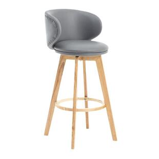 实木吧台椅旋转酒吧椅前台高沙发脚椅子创意奶茶店靠背家用高脚