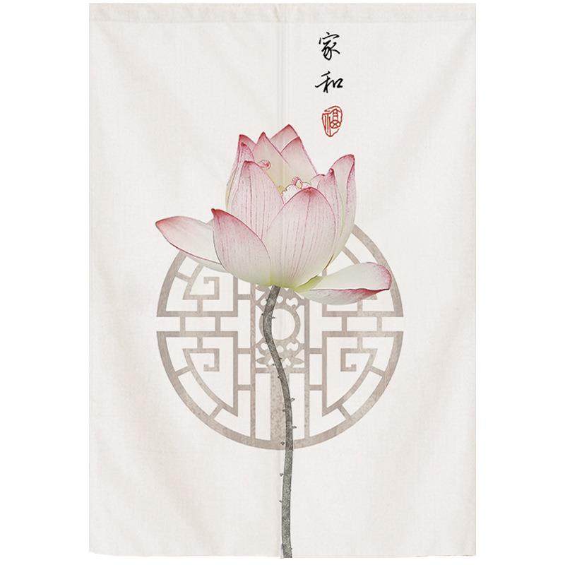 中式门帘中国风家用卧室挂帘厕所半帘装饰布帘厨房入户玄关隔断帘,居家布艺,门帘,淘宝优惠券,粉丝福利购,淘宝优惠卷