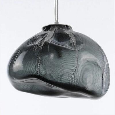 北欧后现代手工吹制玻璃压纹艺术设计师餐厅客厅吧台装饰琉璃吊灯