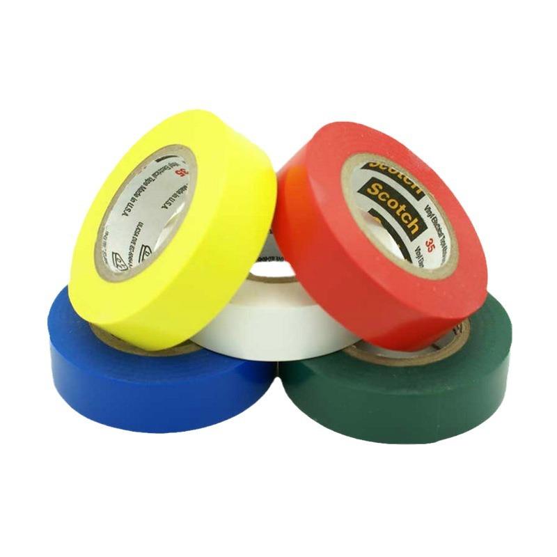 cotch5号电m气绝缘胶带19红mSm*0.18m*20.1m优质色绝相缘胶带