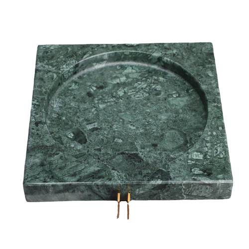 现代简约金属人物大理石烟灰缸摆件客厅样板房茶几酒店家居装饰品