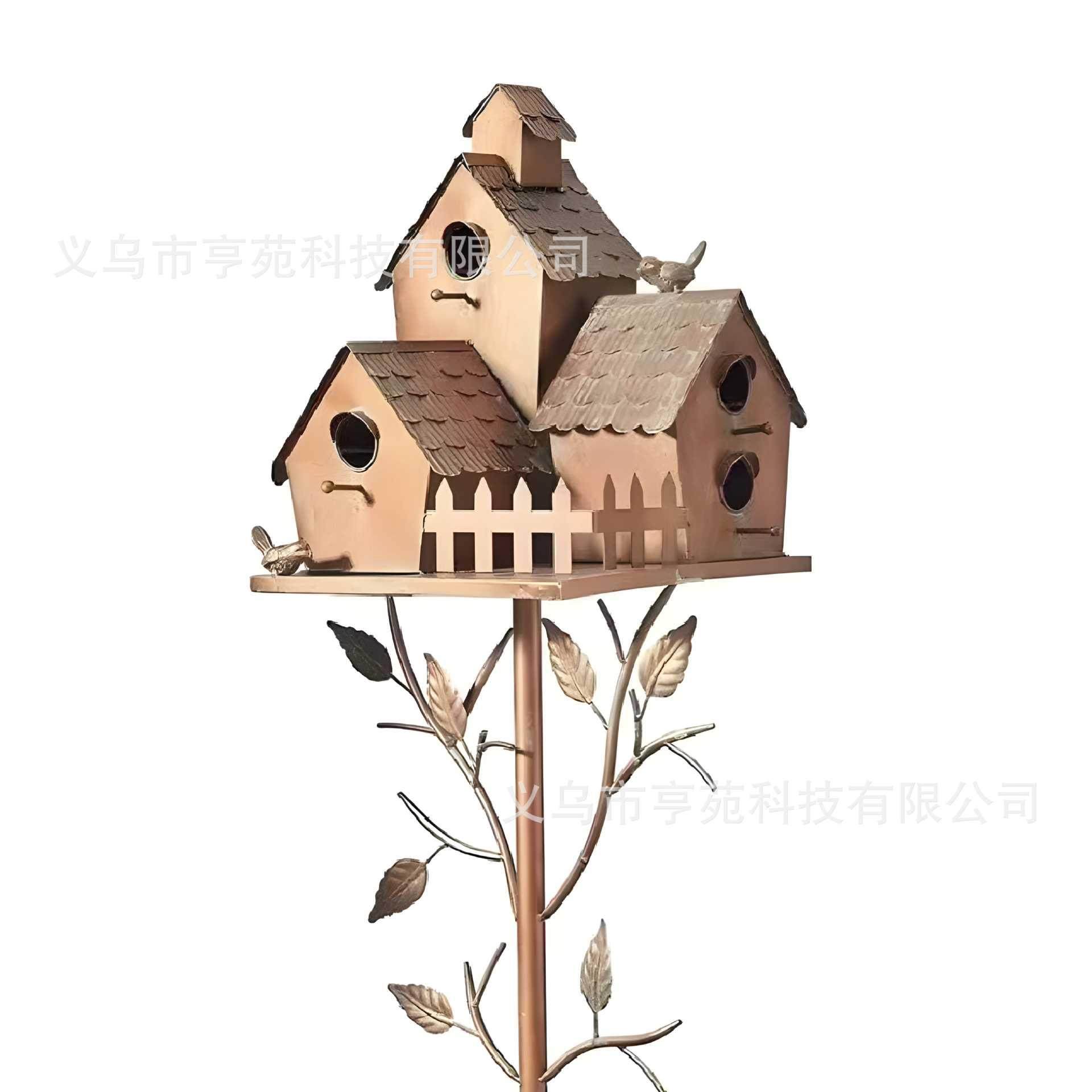 鸟屋支架金属创意艺术品摆件欧美特色造型家居铁质工艺品,家居饰品,户外/庭院摆件,淘宝优惠券,粉丝福利购,淘宝优惠卷