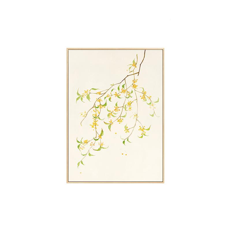 北春芽欧极简奶油风客厅绿植装饰沙发背景原QB202306木风墙挂画小