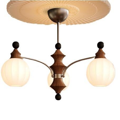 古风美式复古风室吊灯法式中高古级感卧实设计师款木艺术灯具