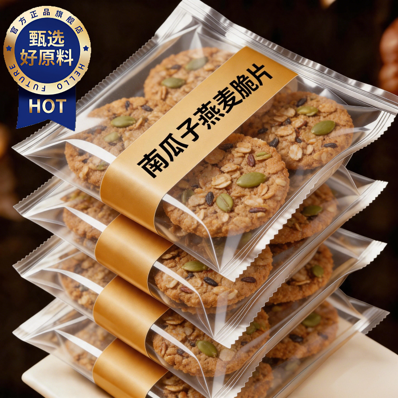 央妈推荐！南瓜籽燕麦脆片非油炸谷物零食低脂代餐早餐独立包解馋