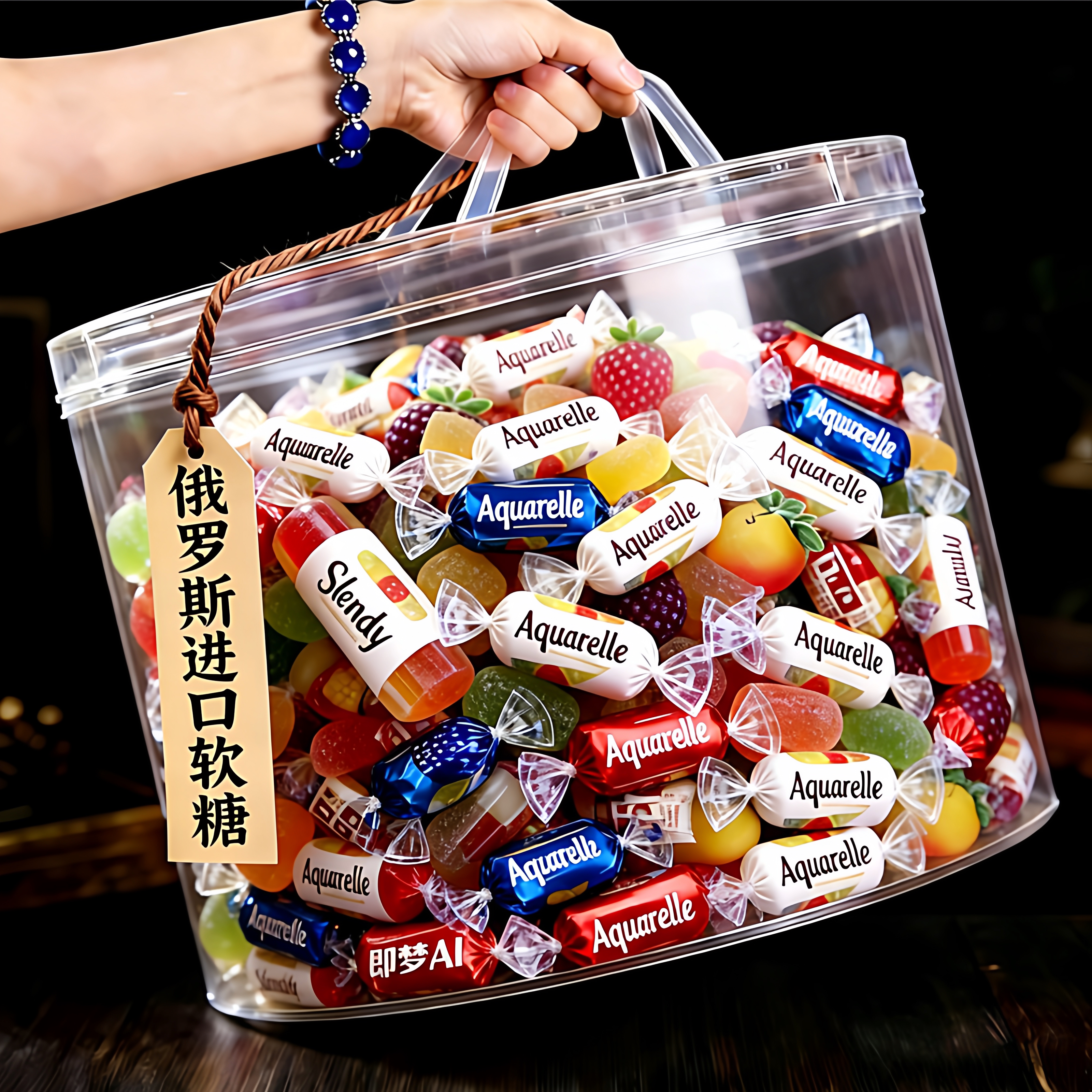 糖果年货批发价！俄罗斯水果软糖果原装进口官方旗舰店喜糖零食品