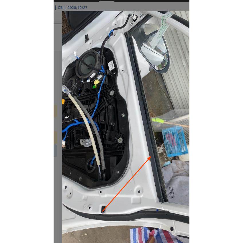 现代名图朗动领动原车窗玻璃外压条外挡水车门玻璃密封切水条原装