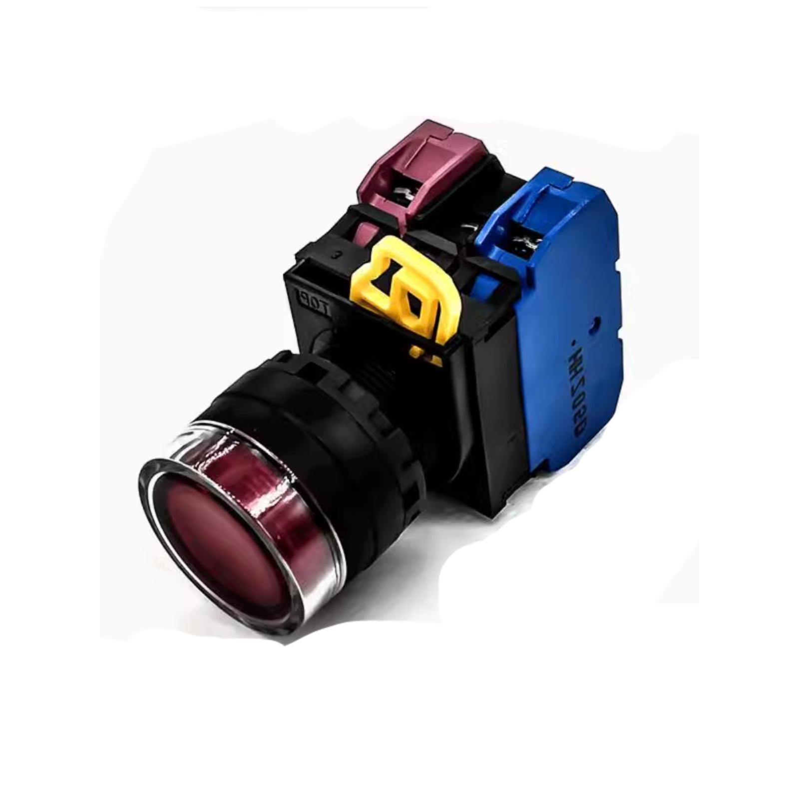 全新原装正品和泉YW1L-M2E10Q4G凸头开关 高头带灯自复位启动按钮