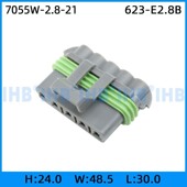 2.8 汽车防水连接器 7055W 接插件端子 对插车用公母线束