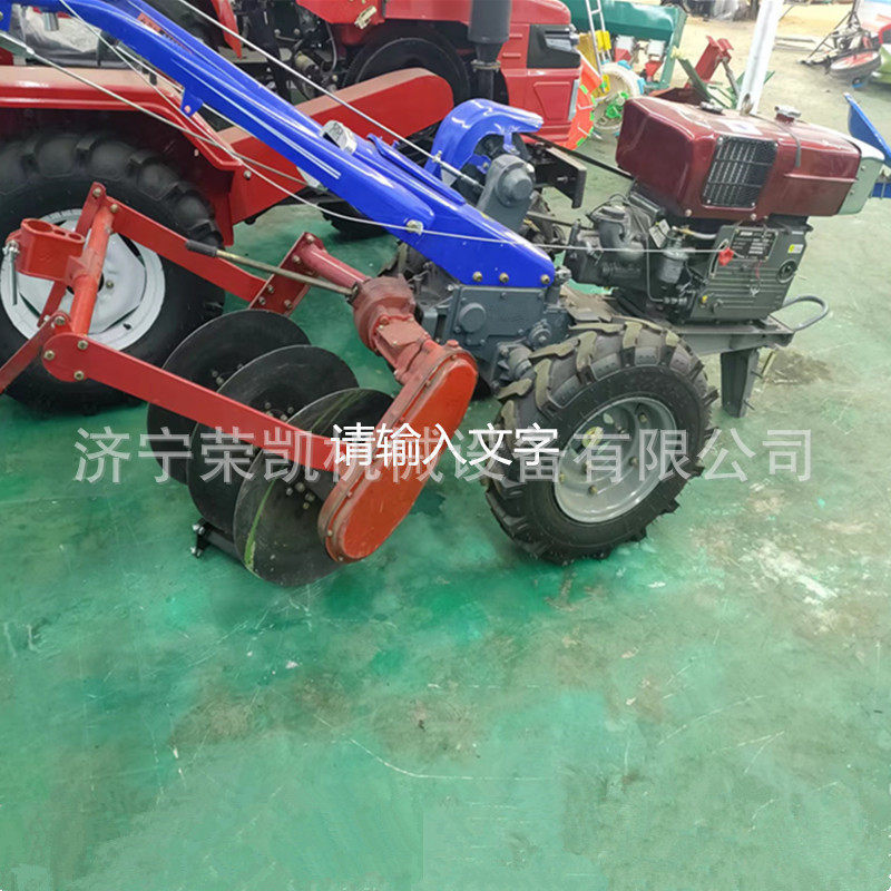 农用拖拉机配套圆盘驱动犁小型框架碎土耙地机水旱两用手扶驱动犁