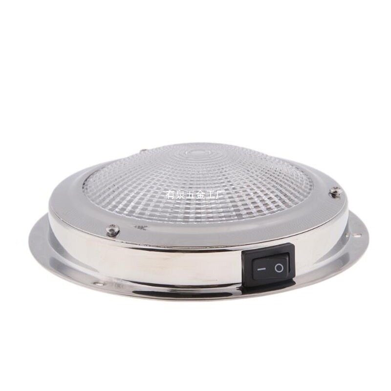 船用12v不锈钢走道灯廊灯船顶灯圆形 钨丝/ LED 轮船游艇五金配件