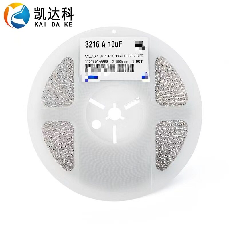 贴片陶瓷电容器1206 10UF 106P 106K 25V X7R 凯达科 CL31B106KAH