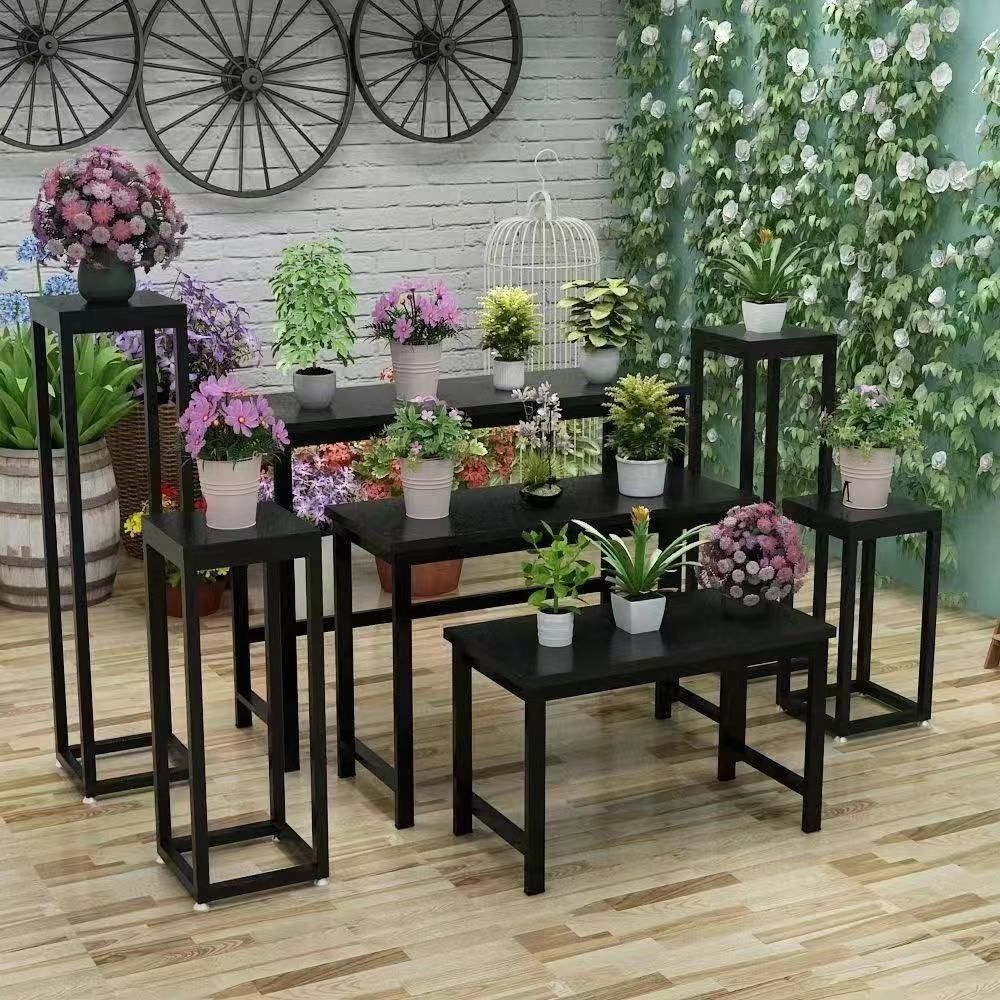 铁艺落地鲜花架花店操作台