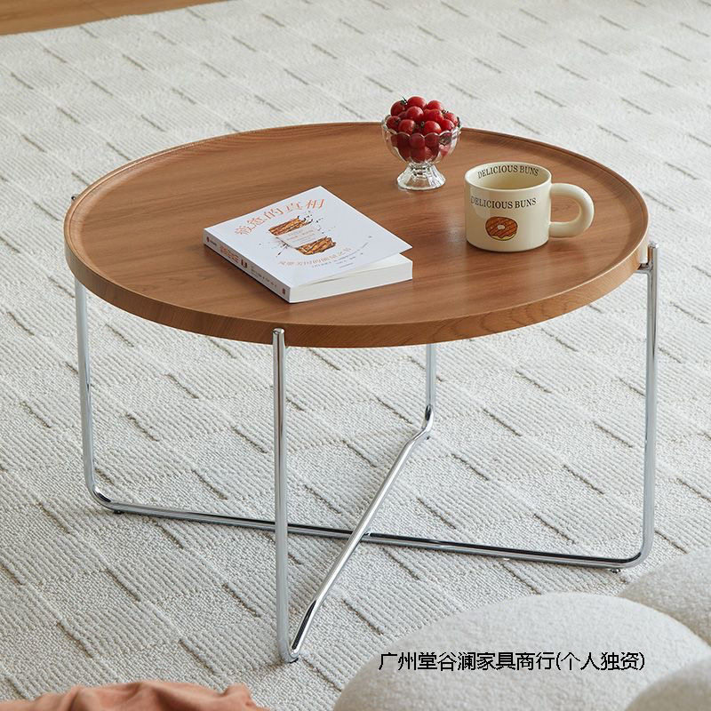 客厅折叠茶几小户型家用角几阳台泡茶桌户外可移动原木网红小桌子