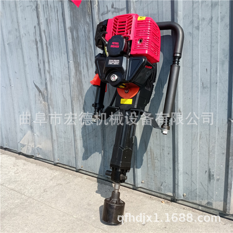144F汽油小型轻便植桩锤 篱笆打桩机 单人手持植桩机