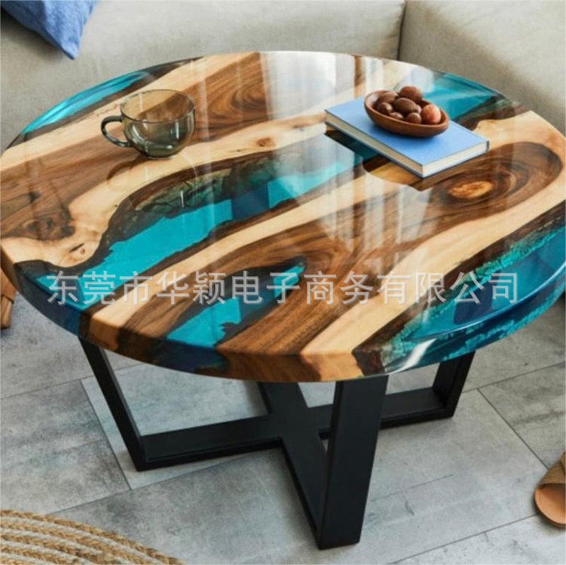 圆形滴胶木质小圆桌客厅沙发边置物小桌子角几时尚休闲小茶几家具