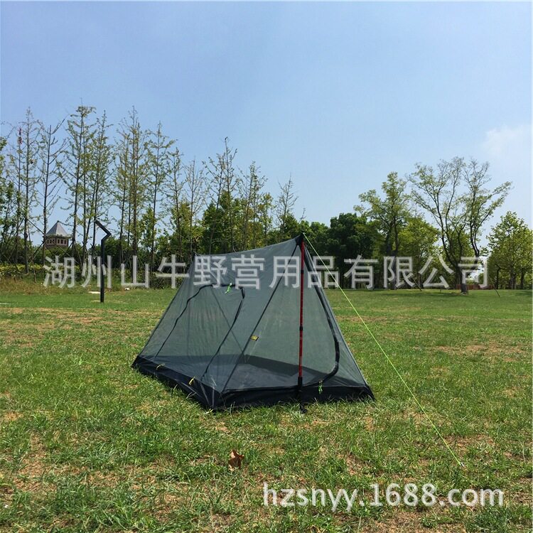 单人A字户外蚊帐内无杆便携露营帐篷超轻量化装备野营用品防蚊虫
