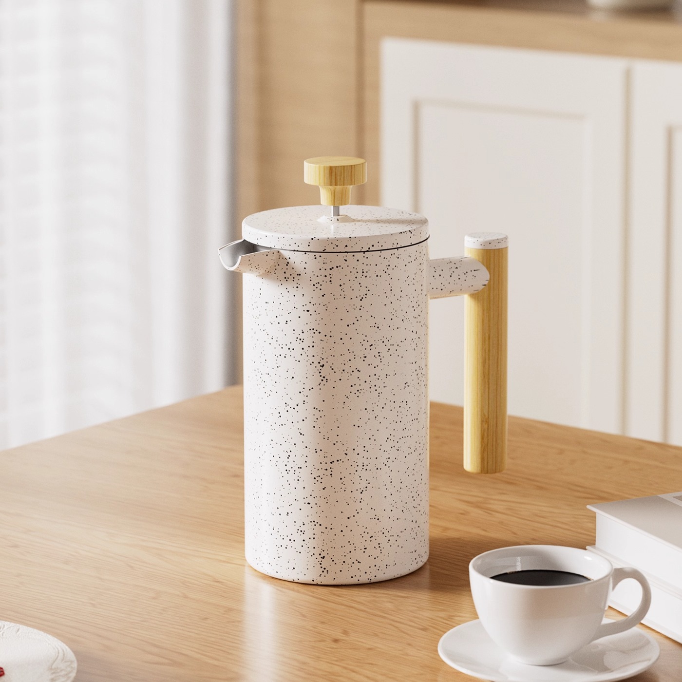 不锈钢法压壶咖啡壶茶壶双层保温