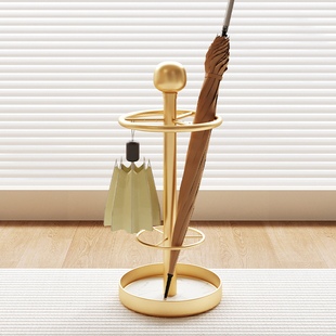 轻奢进门雨伞架入户家用收纳架门口落地简约酒店大堂可沥水装伞桶