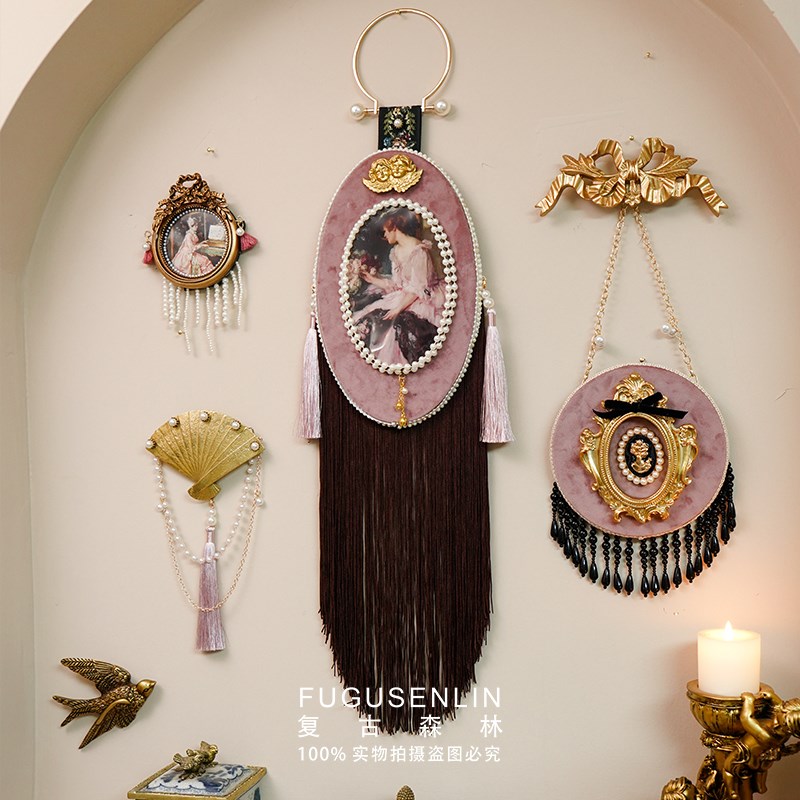 复古森林手作法式丝绒壁挂浮雕相框画框装饰家居壁挂照片墙组合