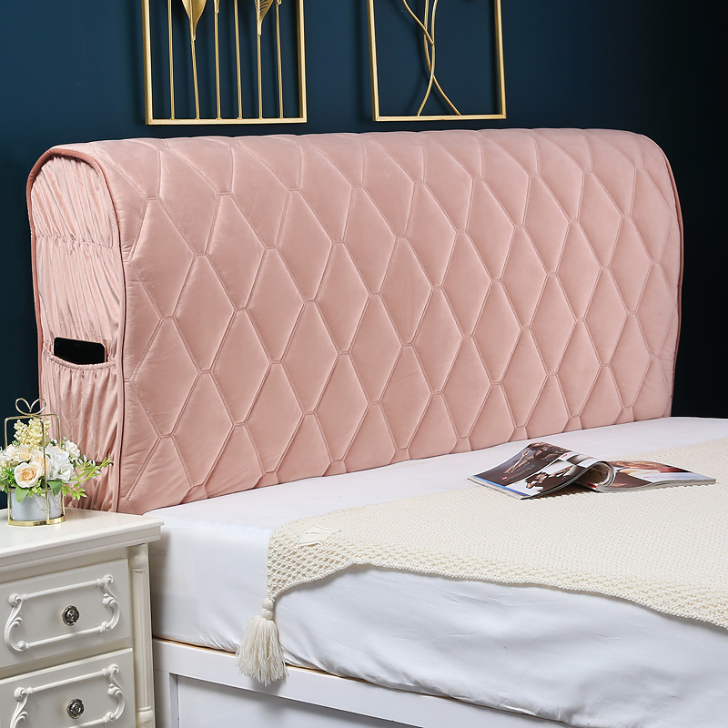 床头罩 床头套罩全包 软包简约布艺床头套 皮床头罩 木床头保护套