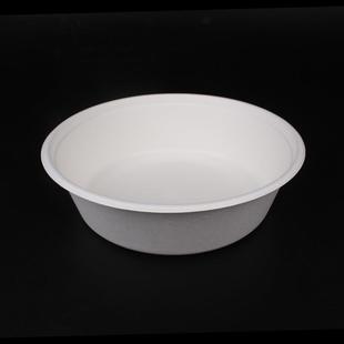 新品一次性甘蔗浆纸碗可降解餐具2500ml圆盆