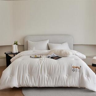 2024新款全棉贡缎提花A类20大豆抗菌秋冬被150x200cm5.2斤冰凌花